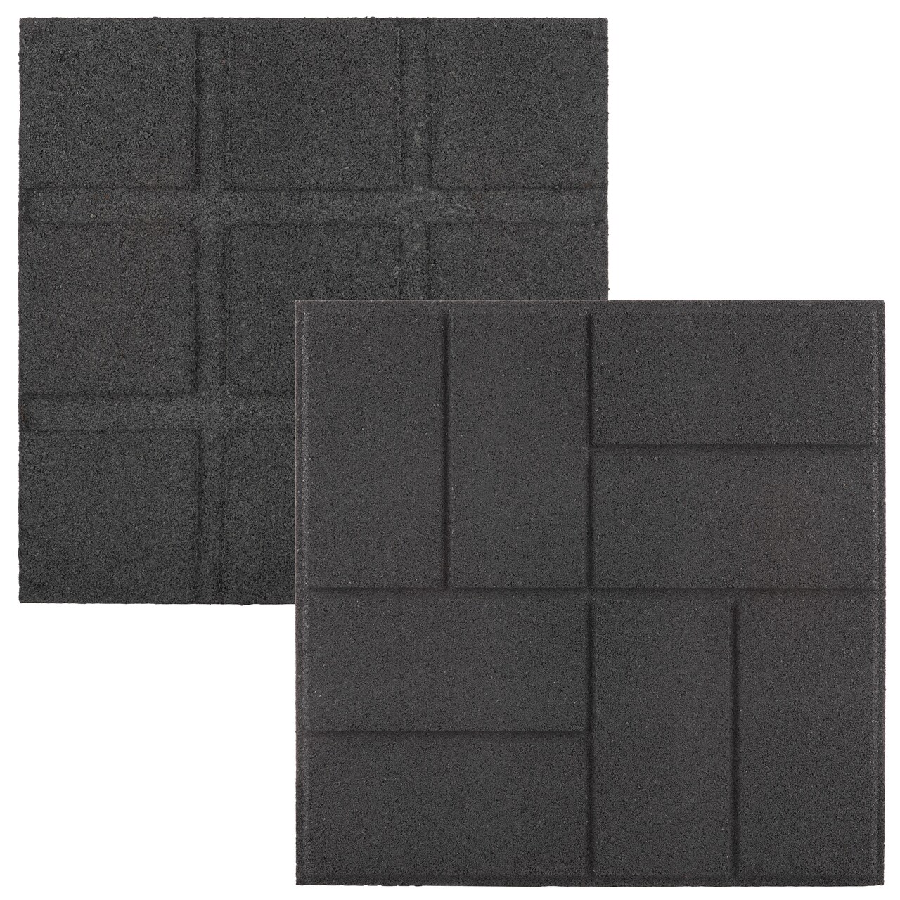 Pure Garden Rubber Deck Tiles 8-Pack Outdoor Flooring 28Sqft Dual-Sided Pavers